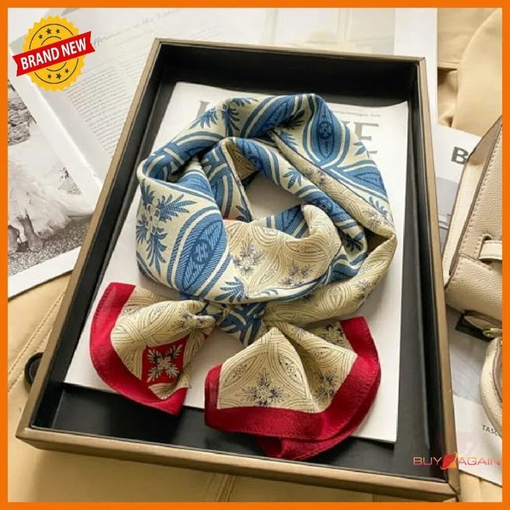Luxury Mulberry Silk Scarf Long Lightweight Travel Wraps Anti-Wrinkle